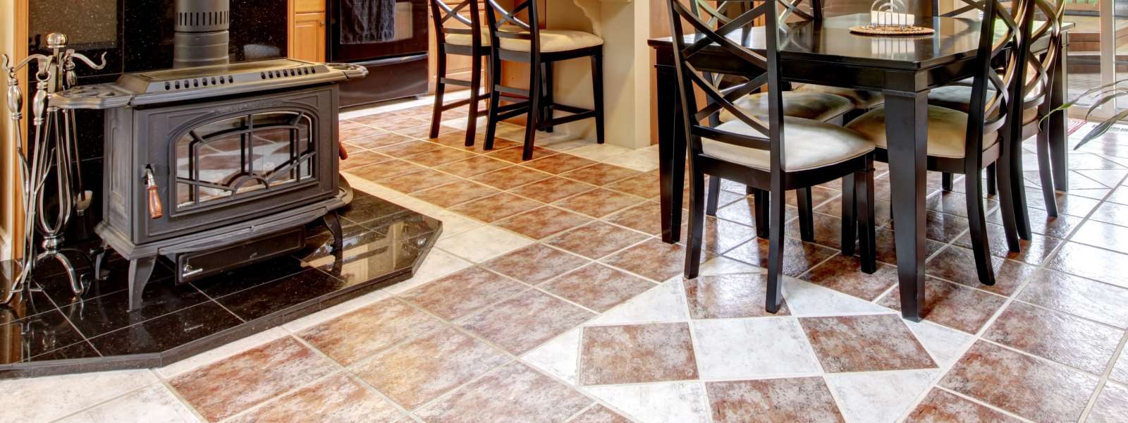 Clean tile and grout in a beautiful kitchen